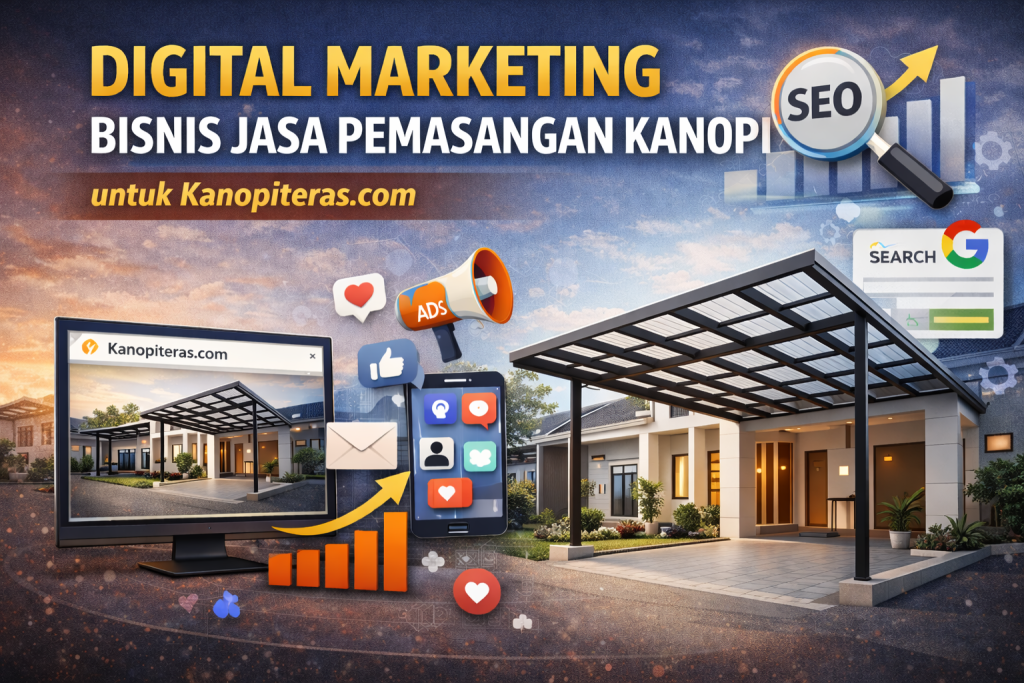digital marketing bisnis jasa pemasangan kanopi