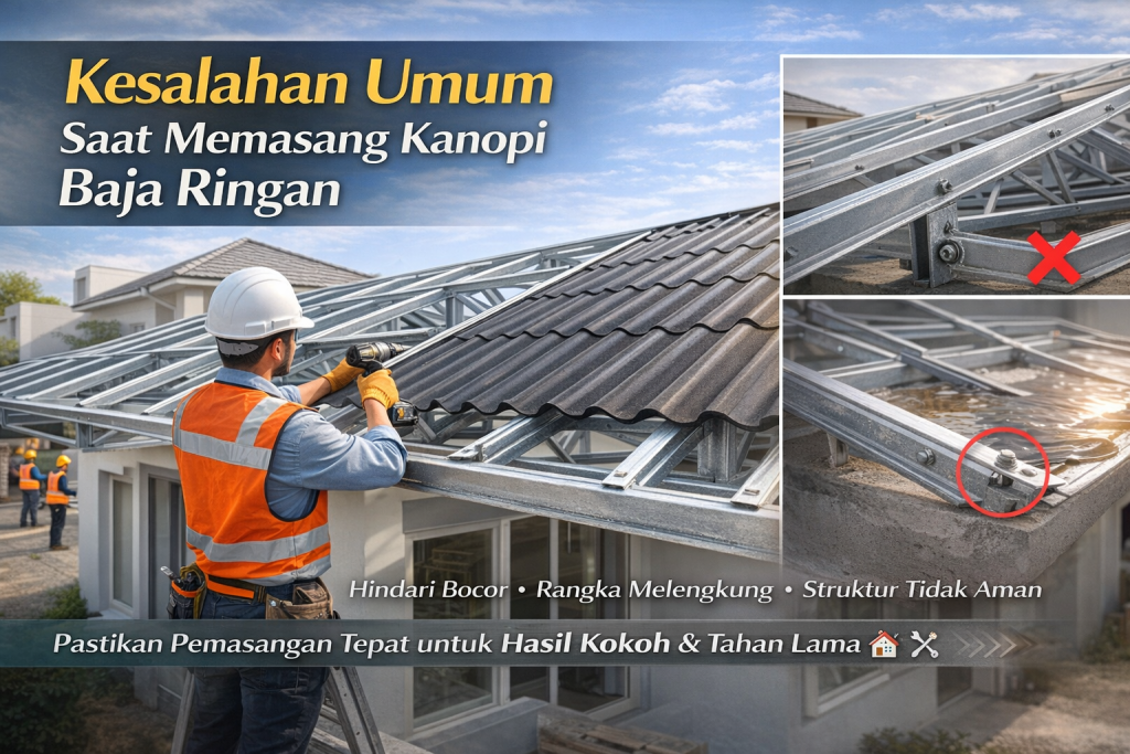 Kesalahan Umum Saat Memasang Kanopi Baja Ringan dan Cara Menghindarinya