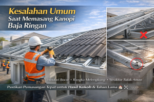 Kesalahan Umum Saat Memasang Kanopi Baja Ringan dan Cara Menghindarinya