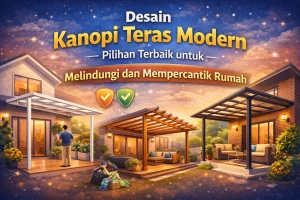 Desain Kanopi Teras Modern untuk Rumah Minimalis