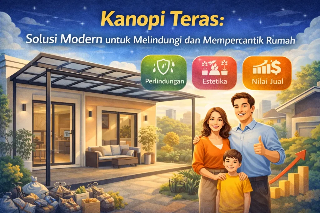 Kanopi Teras Minimalis: Solusi Elegan Melindungi Teras Rumah