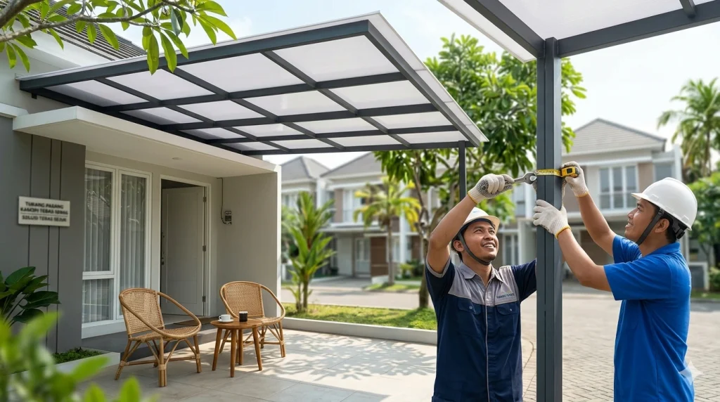 Jasa Tukang Pasang Kanopi Untuk Teras di Semarang: Solusi Rumah Sejuk dan Elegan