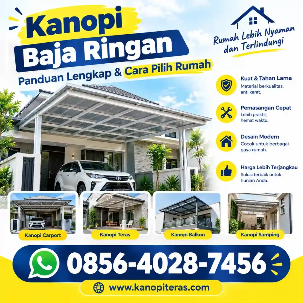 Kanopi Baja Ringan Panduan Lengkap & Cara Pilih Rumah