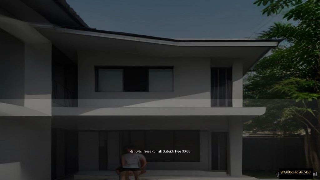 Renovasi teras rumah subsidi type 30/60 dengan kanopi yang nyaman